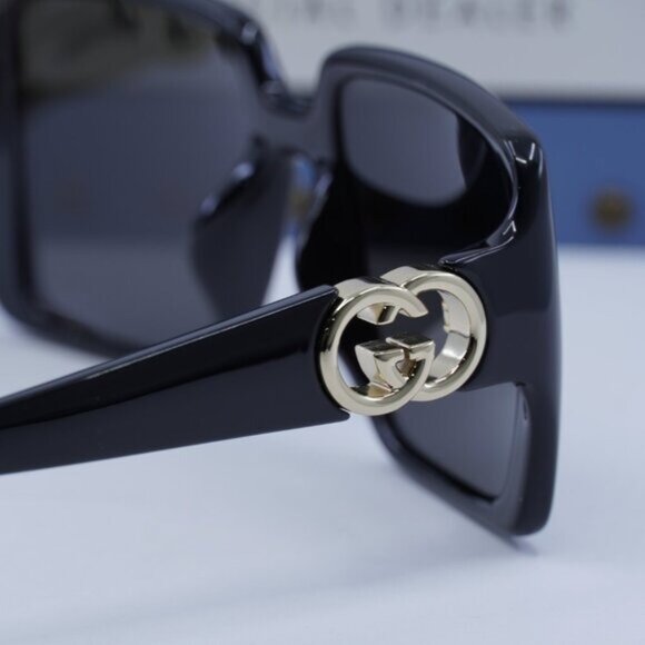 Gucci GG1692SA 001 Square Sunglasses - Black/Grey main image 8